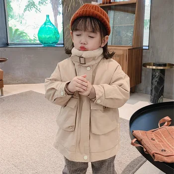 Dievčenské kabát kórejský hrubé teplé bunda, kabát 20 zimné oblečenie nové detské oblečenie baby girl zimné oblečenie