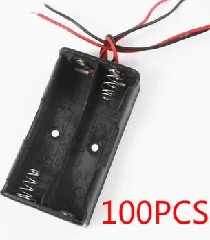 100 ks AA Moc Skladovanie Batérie Prípade, Plastové Okno Držiak S 2 DEC14 Sloty