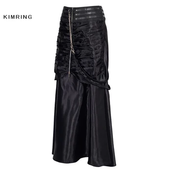 Kimring Vintage Steampunk Sukne Viktoriánskej Gotický Vysoký Pás Sukne pre Ženy Bodycon Dlhé Sukne Slim