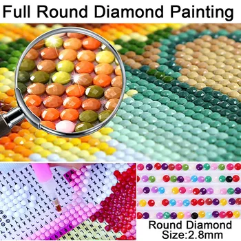DIY 5D Diamond Maľovanie na Plné Kolo Vŕtať Cross Stitch Conch Diamond Výšivky Mozaiky Auta Kamienkami Ručné Darček Nálepka na Stenu