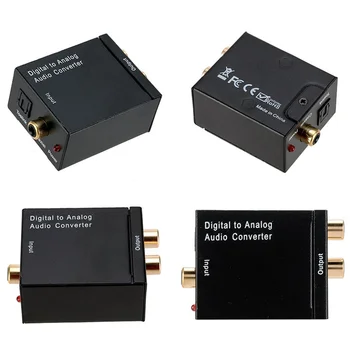 Nové RCA R/L Výstup Digitálneho na Analógový Audio Adaptér DAC Zosilňovač Box pre Koaxiálny Optický SPDIF signál na Analógový Audio Prevodník
