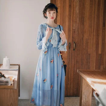 2019 nové módne dámske šaty letné šifón slim retro šaty