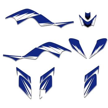 Modrá Nový ŠTÝL TÍM odtlačkový aršík NÁLEPIEK, Grafika Súpravy na Yamaha RAPTOR 700 YFM700 ATV 2006 2007 2008 2009 2010 2011 2012