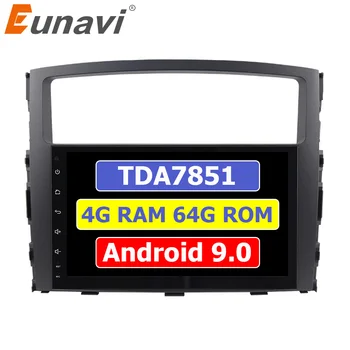 Eunavi 2 Din Android 9 Auto Multimediálne Rádio Prehrávač pre MITSUBISHI PAJERO V97 2006-9
