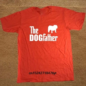 Značka Oblečenie Dogfather anglický Buldog Psa Zábavné Mužov Bavlna Krátky Rukáv T-shirt