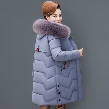 Dámske bavlnené bundy zimné nové dlhé pevné farby na zips, veľkosť s kapucňou teple tenké temperament wild oblečenie pre ženy