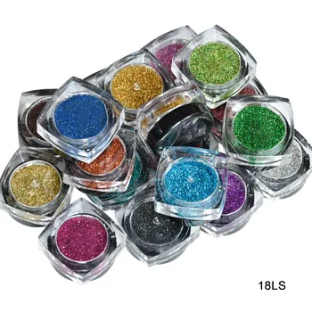 FR18#18 Farby/Nastavte Laser Holografické Pigment Prášok Laser Dúhové Nechty, Glitter Jemné Rainbow Nechtov Ponárania Glitters Prachu Nastaviť