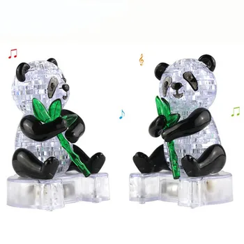 3D Crystal Puzzle Roztomilá Panda Model DIY Gadget Budovy Hračka Darček BU Vzdelávacie Hračky Pre Deti,