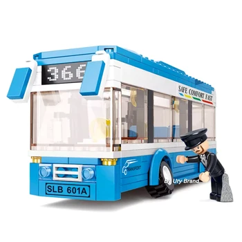 Mesto Série Osobnej Autobusovej Single-Deck Verejného Auto Set Mini Údaje Vzdelávací Model Stavebné Bloky HOBBY Hračky Pre Deti, Darčeky