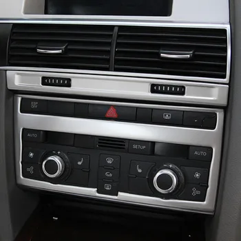 Stredovej Konzoly Klimatizácia Úprava Rámu Orezania Na Audi A6 2005-11 Nehrdzavejúcej Ocele Auto Otvor Odvzdušňovací Panel Obtlačky