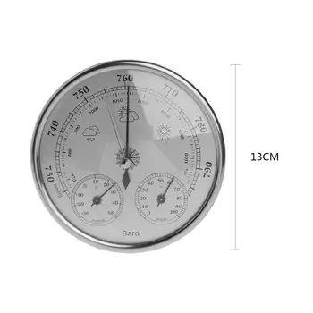 Barometrický teplota a vlhkosť meter tri-v-jednom teplotu a vlhkosť, tlak meteorologická stanica film metal box