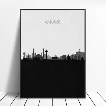 Ankara Skyline Plátno Na Maľovanie Na Stenu Umenie Fotografie Vytlačí Domova Stene Plagát, Dekorácie Pre Obývacia Izba