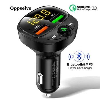 QC3.0 Auto Nabíjačka, FM Vysielač Bluetooth Car Audio MP3 Prehrávač TF Karty do Auta 3.1 Dual USB Auto Nabíjačka Telefónu Na Telefón Xiao