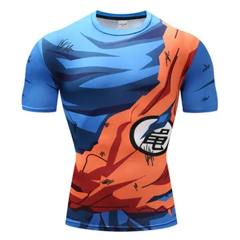 Kompresia Tee Tričko Mužov 3D Tlač Tshirts Muž, Vegeta Goku T-shirt Zábavné Tees Anime Tričko Dresy
