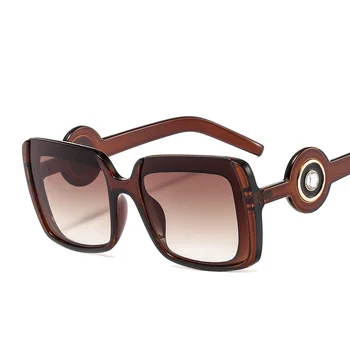Námestie Diamond slnečné Okuliare Drahokamu Luxusné Značky Retro Slnečné Okuliare Pre Ženy Móda Crystal Nadrozmerné Okuliare Odtiene UV400