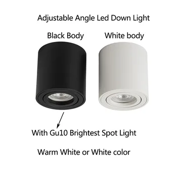 Extrémne svetlé povrchovú montáž led downlight Gu10 base led dole svetlo pre domáce vnútorné osvetlenie