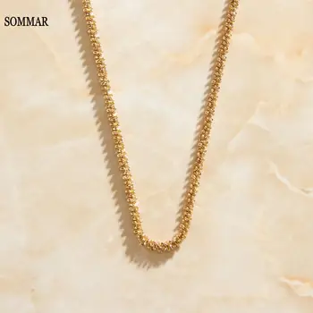 SOMMAR 2020 Najlepší Darček Zlatá farba nerezová stelll 42cm extender 5cm upraviť Bohyne vyhlásenie r šperky, náhrdelníky