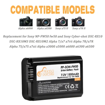 2 ks NP-FW50 NP FW50 Fotoaparát Batérie a LED USB Duálna Nabíjačka pre Sony Alpha a6500 a6300 a7 7R a7R a7R II a7II NEX-3 A NEX-3N NEX-5