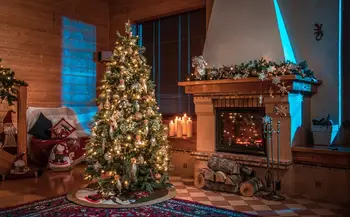 Scopiso Christmas Fireplace Fotografie Pozadie Sviečka Strom Dekorácie Vianoce Stánku Party Dekorácie Foto Pozadia
