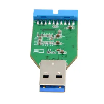 Jeden Port USB 3.0 Typ A Samec na základnej Doske 20kolíkový Hlavičky Žena Hub Adaptér