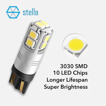 Stella 2 ks T10 LED W5W 12V 24V Canbus 6000k-Biele Auto Vzdialenosť Svetla/Parkovanie Žiarovka/špz Ľahké Auto, Osvetlenie, Signalizačné Lampy