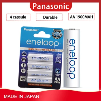 4pcs Panasonic pôvodné 1.2 v 1900mAh nikel-metal-hydridové batérie, použité pre fotoaparát blesk hračka precharge nabíjateľná batéria