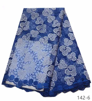 Veľkoobchod modrá Nigérijský Čipky Najnovšie Afriky Čipky 2019 Svadobné Čipky Textílie Kráľovská modrá Afriky francúzskej Čipky Tkaniny Vysokej Kvality