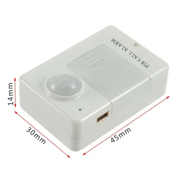 LESHP A9 Mini PIR Alarm Infračervený Senzor Bezdrôtový GSM Alarm Vysoká Citlivosť Monitor Detekcia Pohybu Anti-theft EÚ Plug