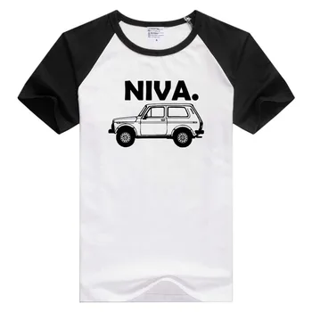 PRE Vintage ruské Auto Lada Niva krátky rukáv bežné Muži Ženy T-shirt Tričko Topy GA1546
