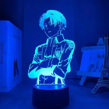 Anime Led Svetlo Útok na Titan 3d Led Lampy, Nočné Lampy pre Deti Akryl Led Stolná Lampa Nočné Svetlo pre Deti Spálňa Decor