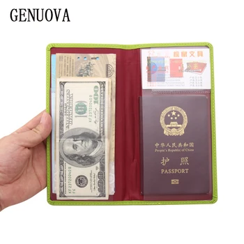 Cestovný pas sa Vzťahuje Dlhej časti Multi-function Cestovné vizitku peňaženky banka ochrana karty držiteľ Candy farby žien kabelku