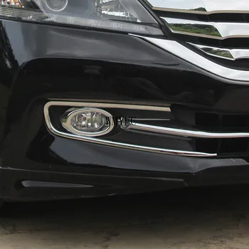 Auto Predné Hmlové Svetlo na Čítanie Rám Obočie Styling, ABS Chrome Kryt Trim 2 ks pre Honda Accord Sedan 9.