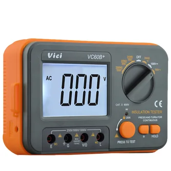 VICI VC60B+ Digitálny Izolačný Odpor Tester LCD 1000V Megger Izolácie 0-2000 M Ohm Vysoké Napätie skrat Vstupov Alarmu