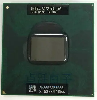 Intel Core 2 Duo CPU pre Mobilné zariadenia P9500 Dual Core 2.53 GHz, 6M 1066MHz Socket p Notebook Notebook Procesor pracuje na PM45