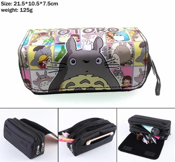 Anime Môj Sused Totoro Plátno peračník študent penbag Ženy cestovanie Makeupbag Cartoon Módne Kozmetické tašky Zip kancelárske potreby
