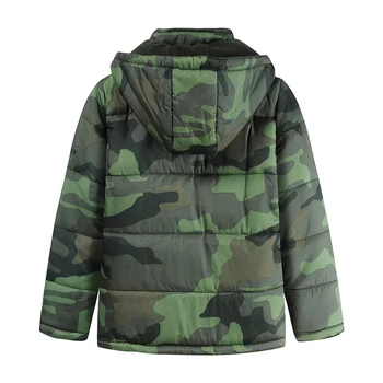Zimné detské Bundy Nové Kamuflážny vzor Chlapca s Kapucňou Bundy Deti vrchné oblečenie Coats Oblečenie Pre 4-14 Rokov nosenie