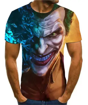 Horor Film To Penny Múdry Klaun Joker 3D Tlač Tričko Muži/Ženy Hip Hop Streetwear Tee tričko 90. rokov Chlapci Cool Oblečenie Muž Topy
