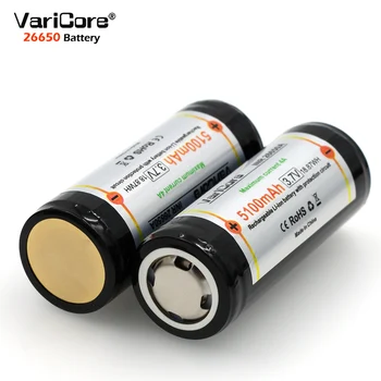 VariCore 26650 3,7 V Lítiová Batéria 26650 4A Vysoká súčasné vypúšťanie Ochranné Board Batérie, pre Zvýraznenie Baterka