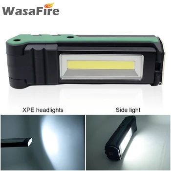 Prenosné USB Nabíjateľné Pracovné Svetlo Skladacia COB LED Baterka Camping Stan Svietidla Inšpekcie Lampa s Magnetickým&Háčik