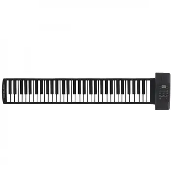 61 Klávesov MIDI Roll Up Klavír, Elektronické Nabíjateľná Prenosné, Flexibilné Silikónové Klávesové Varhany Vstavaný Reproduktor
