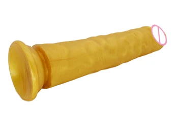 FAAK dlhý penis silikónové zlaté realistické dildo s prísavkou žena masturbator sexuálne hračky pre ženy lesbičky análny plug