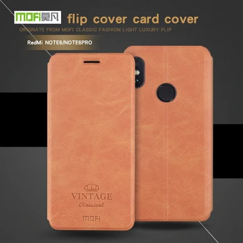MOFI Pre Xiao Redmi Poznámka 6 Pro Prípade Flip PU Kožené + Silikónové Kartu Telefónu Prípade Redmi Note6 Pro Kryt Ochranný Štít