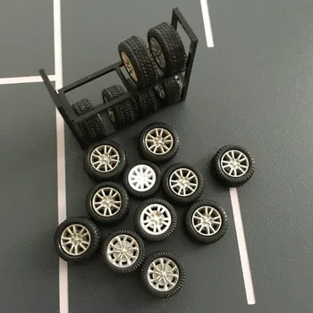 2sets/veľa 1/64 pneumatiky 8 balenia náhodné doručenia pre architektúry modelu auta konštrukcia scény a hobby kits hračky