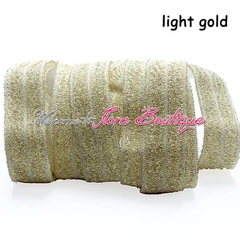 Nový príchod svetla gold glitter niť násobne viac pružnosti na vlasy pružné, 50 metrov/veľa kovových nepriateľ