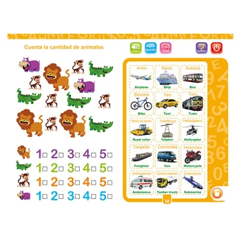 ABC Zvukové Knihy pre Deti angličtina španielčina Písmená & Slová vzdelávacie hračky pre 3 ročných Dievčat Chlapcov, Zábavné, Náučné Hračky