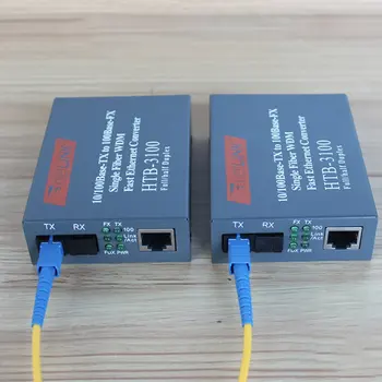 HTB-3100 HTB-3100A/B 25KM Netlink 10/100M Single-mode Jedného vlákna WDM Vlákniny Media Converter, Externé Napájanie SC Jednom Režime 1m