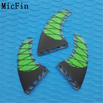 Micfin BUDÚCNOSTI G5 Stredných plutvy surfovanie plutvy laminát honeycomb 3ks/set pranchas de surf quilhas