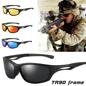 Muži Polarizované slnečné Okuliare TR90 Rám, Vonkajší Taktické okuliare na Slnko Jazdy Muž Dizajn Značky Vojenské Okuliare gafas de sol hombre