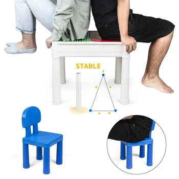 SEMBO Multi-Funkčné Stavebné Bloky, Stôl So Stoličkami pre Malých a Veľkých Častíc Doskou Stola DIY Vzdelávacie Hračky pre Deti,