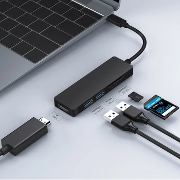 USB C Hub 5 V 1 Typ C Adaptér USB C Hub Macbook príslušenstvo USB Hub-Rozbočovač usb, c typ c 3.1 hub iPad pro hub